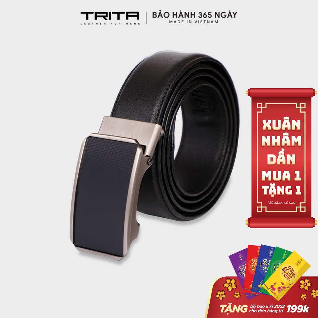 Thắt lưng nam thời trang da bò thật TRITA RTL007 nhiều màu