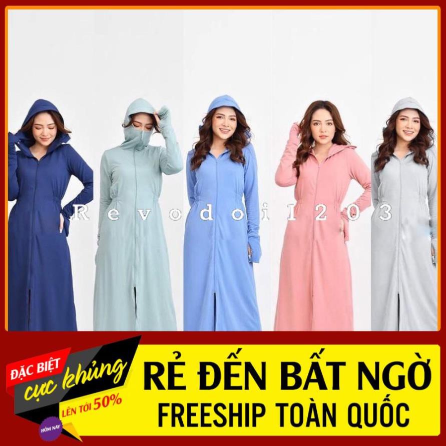 Áo Chống Nắng Dài Vải Thông Hơi Siêu Mát / Choàng Chống Nắng Dáng Dài *