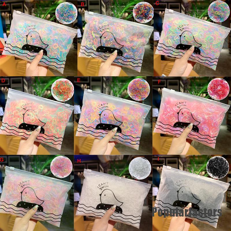 Set 1000 dây cột tóc nhiều màu sắc dễ thương xinh xắn