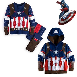 Bộ Quần Áo Ngủ Hình Captain American Cho Bé Trai