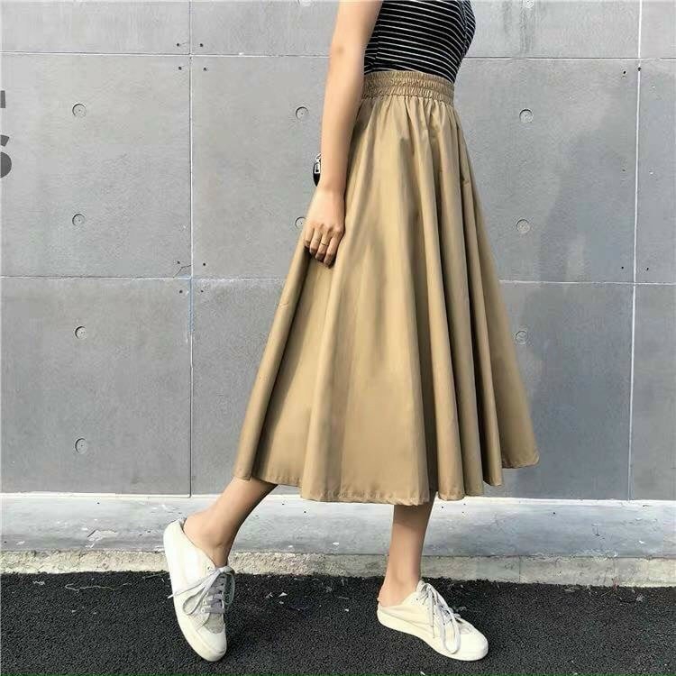 [Mã SKAMSALEP6 giảm 10% tối đa 100K đơn 150K] Chân Váy Nữ Ulzzang - Váy Xòe Kaki Cạp Chun Co Dãn 3 Màu | BigBuy360 - bigbuy360.vn