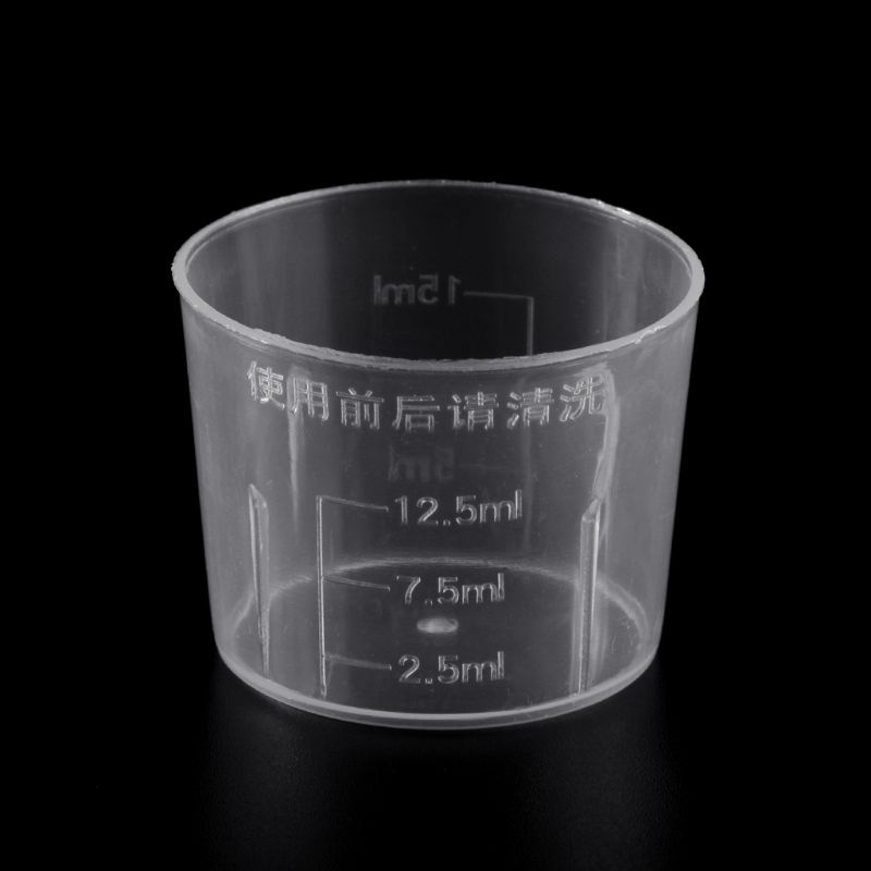 10 cốc đo lường bằng nhựa trong suốt dung tích 15ml tiện lợi