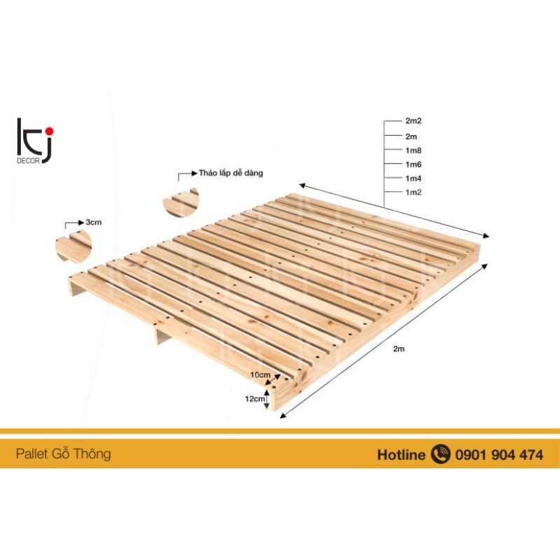[MS005] - GIƯỜNG PALLET CAO CẤP