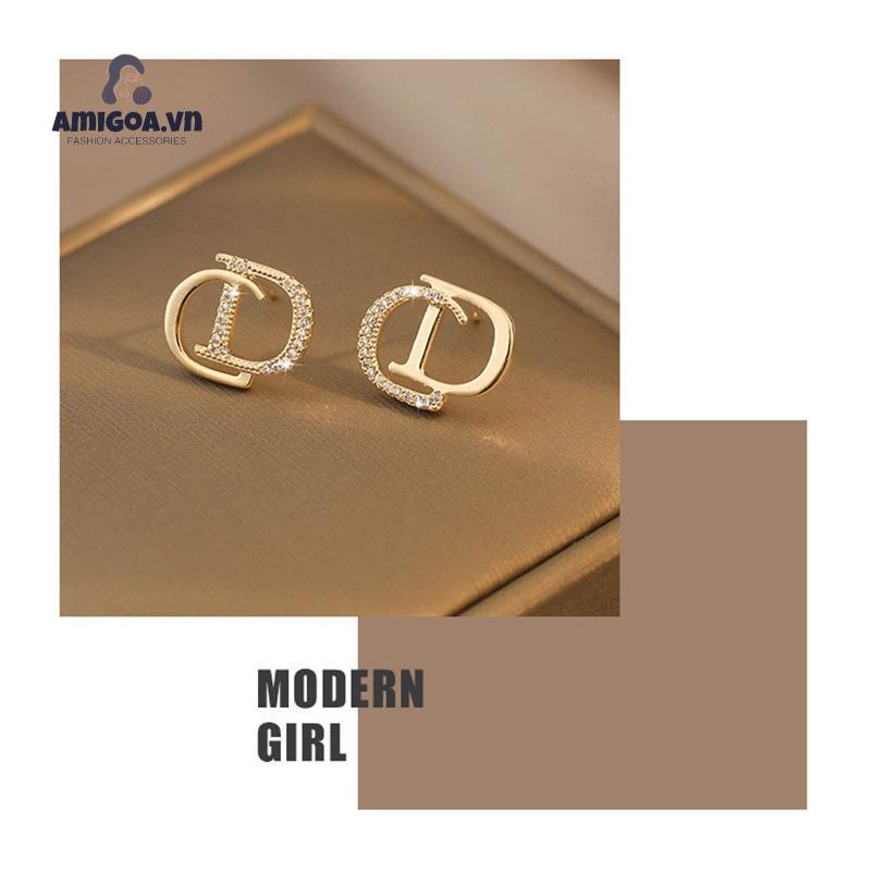 Bông Tai 2022 CD Chất Liệu Bạc Cao Cấp Sang Trọng