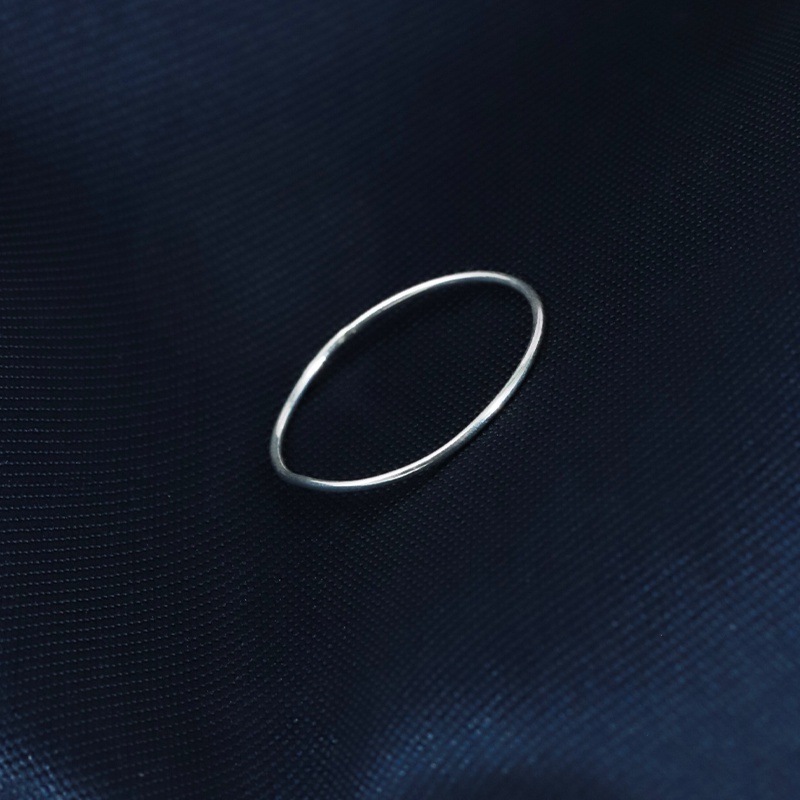 Nhẫn bạc nữ trơn tròn basic Asimi, Nhẫn bạc 925 đơn giản nhiều size tặng khăn lau bạc Basic Ring NA05