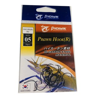 Bịch 18 lưỡiưỡi câu tôm PIONEER size 5-lưỡi câu tôm càng xanh hàn quốc, tôm sông tôm sú tôm tích tôm đồng giá rẻ