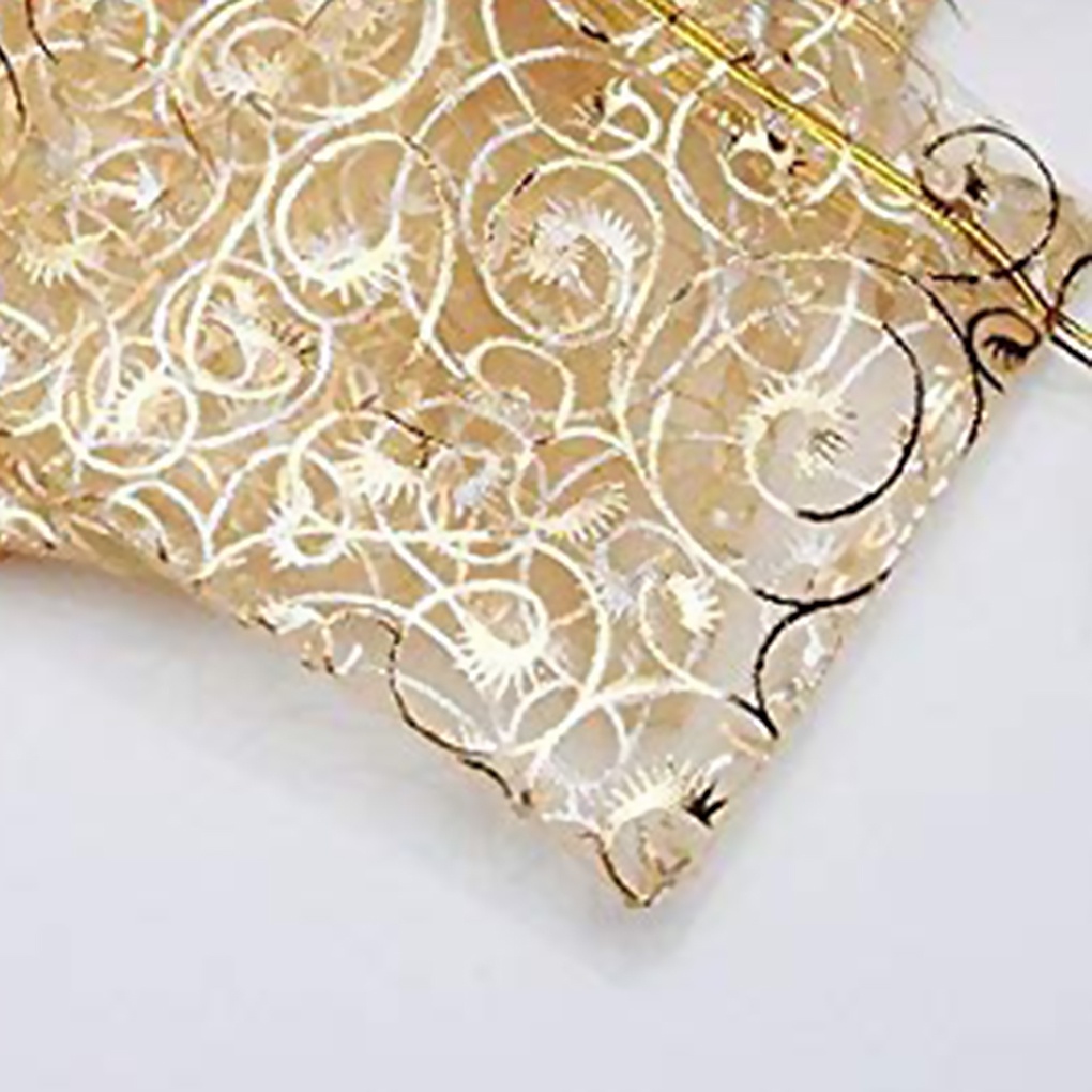 Champagne Mesh Storage Bag Gold Drawstring Gift Bags Party Wedding Festival Favor Present Bags
