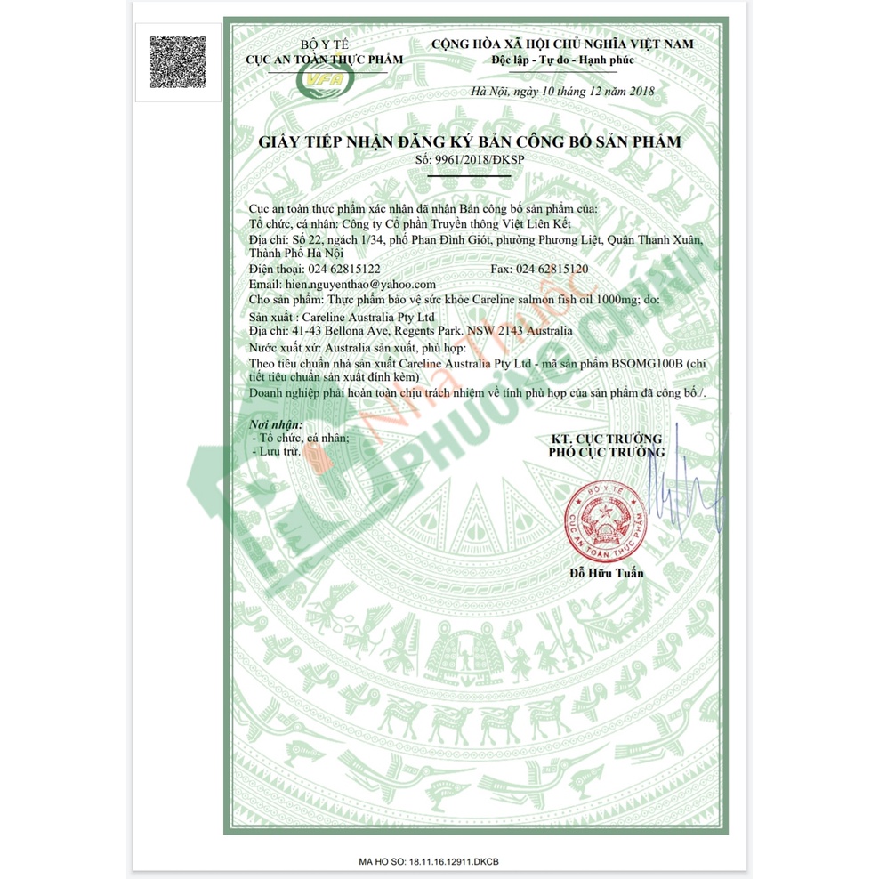 Viên Uống Dầu Cá Úc Fish Oil CareLine - Bổ Sung Dầu Cá Tự Nhiên, DHA, Cải Thiện Trí Nhớ, Sáng Mắt