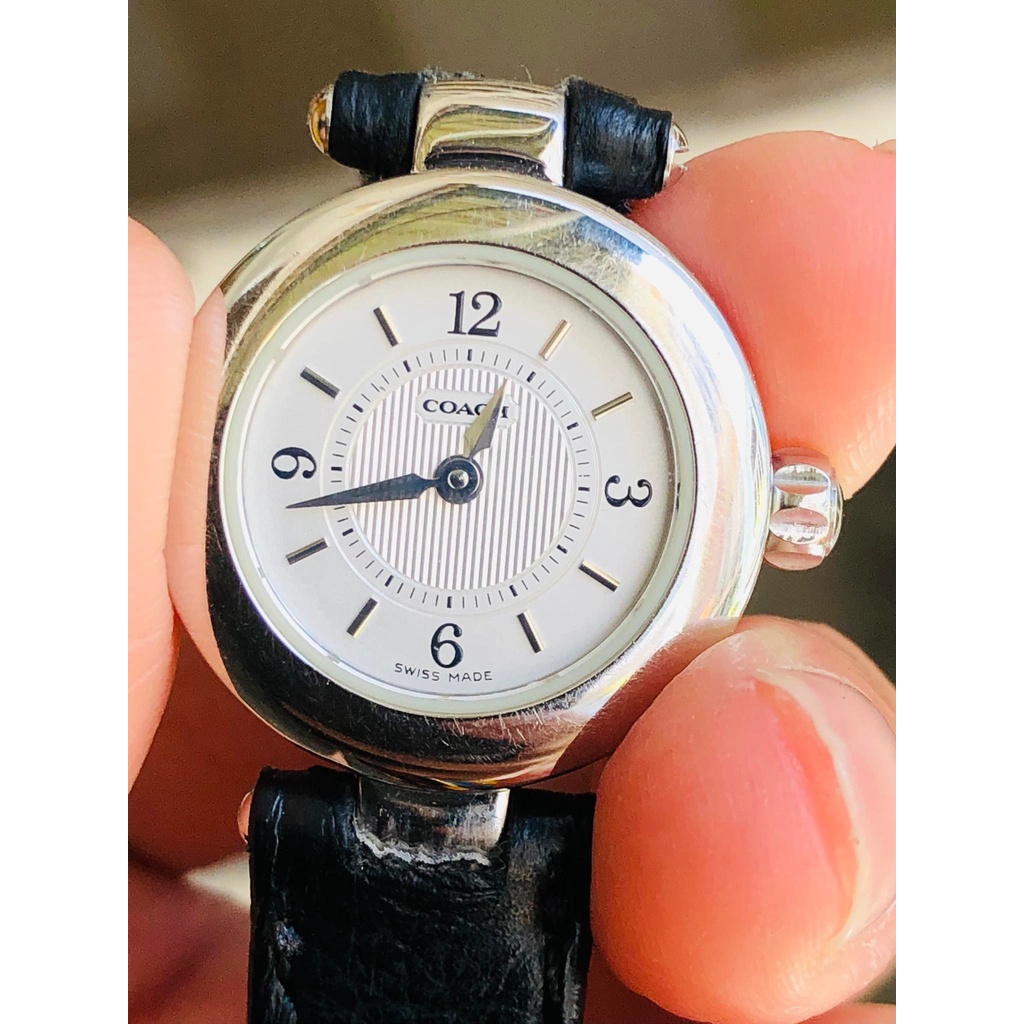 Đồng hồ nữ hiệu Coach chính hãng, dây da thật, hàng đã qua sử dụng