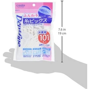 Tăm chỉ nha khoa CREATẺ & WIDE Dental Floss túi zip 30, 50 & 101 chiếc, hàng nội địa Nhật Bản