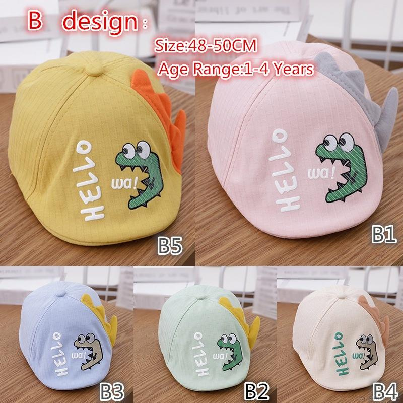 Mũ Lưỡi Trai Hoạ Tiết Khủng Long Hoạt Hình Cho Bé