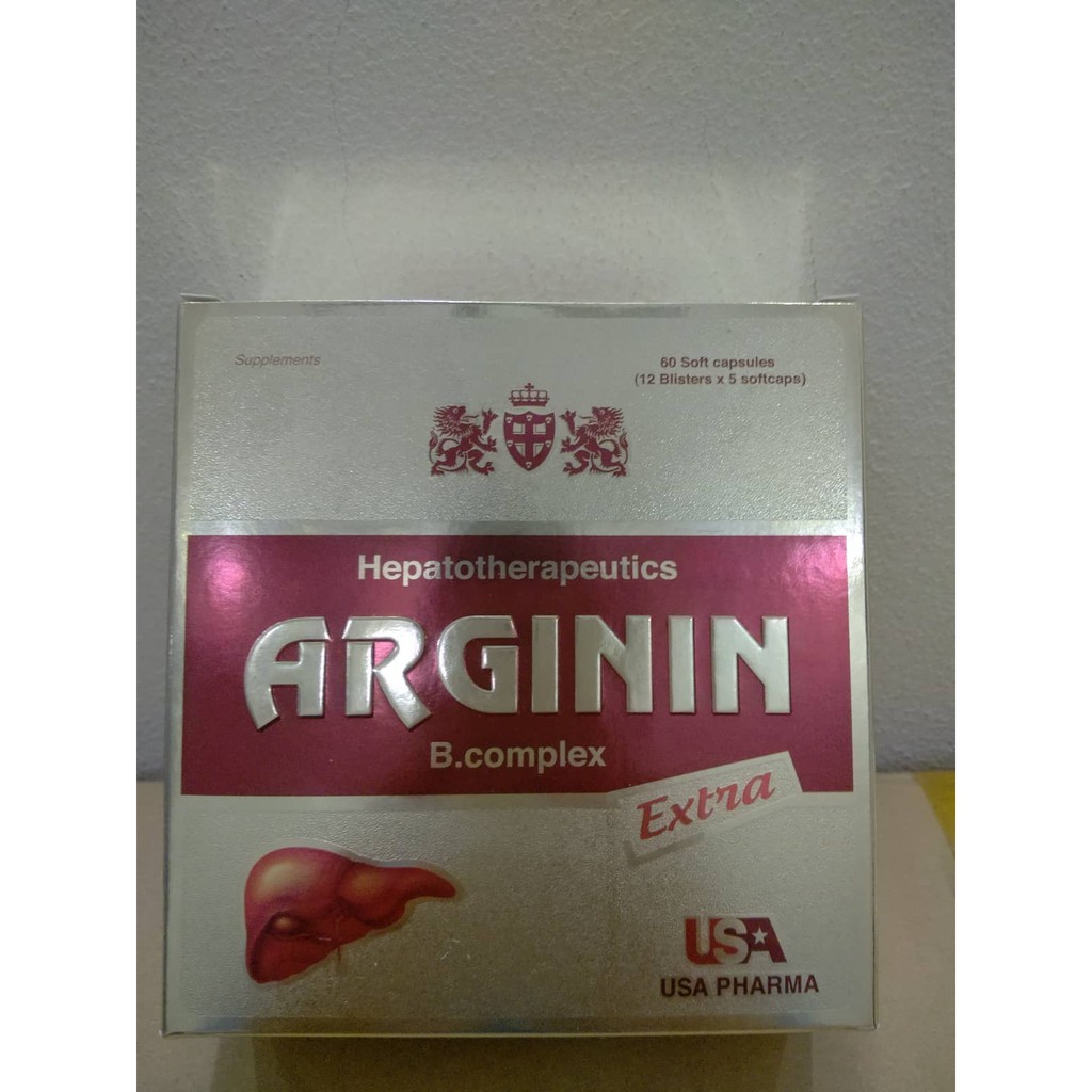 VIÊN UỐNG BỔ GAN ARGININ B COMPLEX EXTRA - CÀ GAI LEO - DIỆP HẠ CHÂU - ARGININ EXTRA - GIẢI ĐỘC GAN HỘP 60 VIÊN