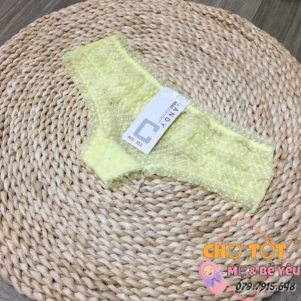 Quần Lót Bé Gái, Quần Chip Nữ Tuổi Teen lưới xếp tầng nơ dễ thương (35-45kg)