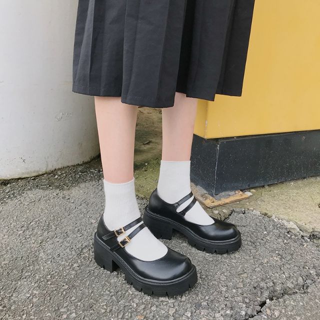 (SẴN 1 SỐ SIZE) Giày Búp bê Ulzzang Nữ Đế độn 6 phân 2 Quai ngang CỰC XINH! | BigBuy360 - bigbuy360.vn