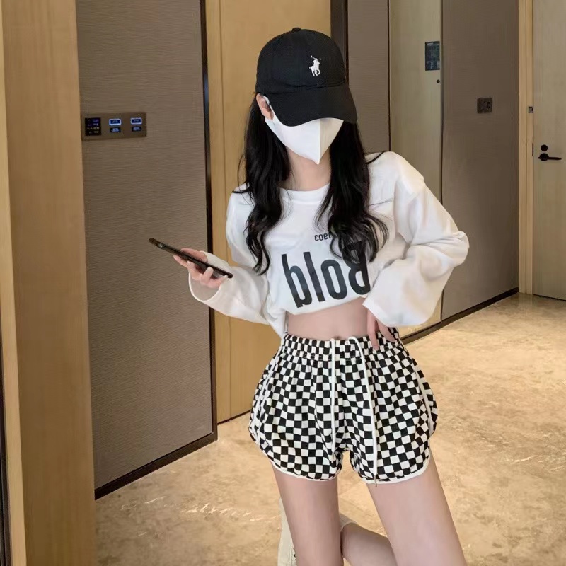 Quần Dài Lưng Cao Kẻ Sọc Ca Rô Thiết Kế Mới Trẻ Trung