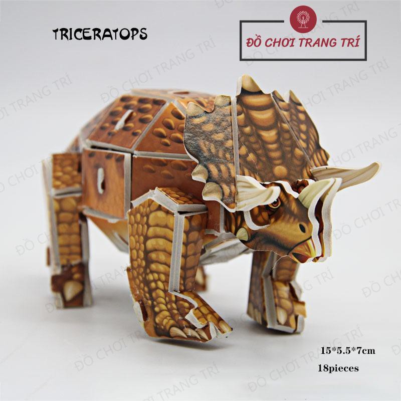 Mô hình 3D giấy tự lắp ráp - mô hình khủng long