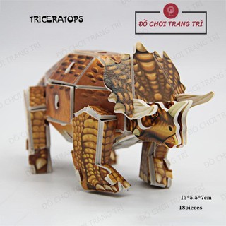 Mô hình 3D giấy tự lắp ráp - mô hình khủng long