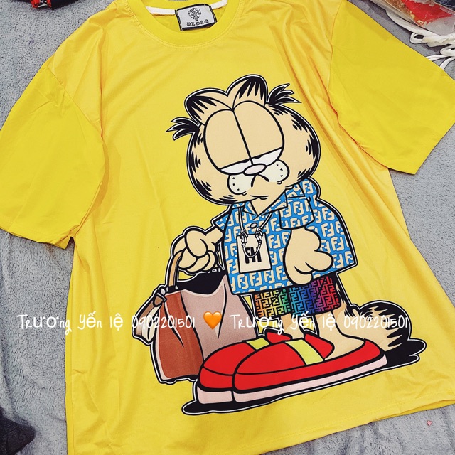 Áo Thun mèo vàng Freesize Qc
