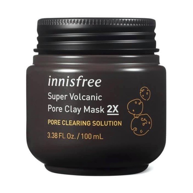 Siêu mặt nạ chăm sóc lỗ chân lông innisfree Super Volcanic Pore Clay Mask 2X 100ml Tặng mặt nạ kích trắng 50k