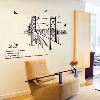 DECAL DÁN TƯỜNG CÂY CẦU SẮT LỚN
