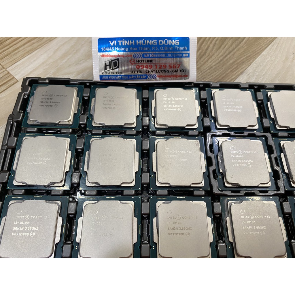 CPU, chíp máy tính i3 10100  LGA1200 Tray, New CPU i3 10100  LGA 1200 Box XT BH 36 Tháng