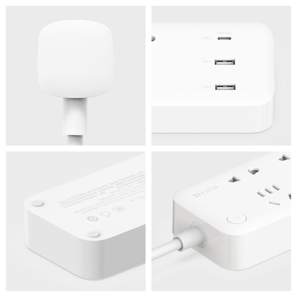 Ổ cắm điện Xiaomi ZMI CXP01 65W 6 cổng AC, 2 cổng USB, 1 cổng Type C - Bảo hành 1 tháng - Shop Điện Máy Center