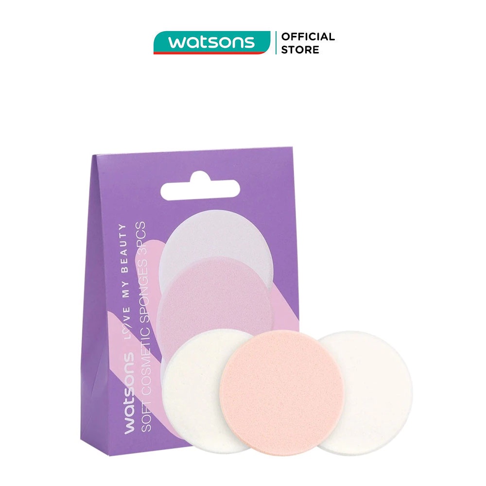 Mút Trang Điểm Watsons Mềm 3 Miếng