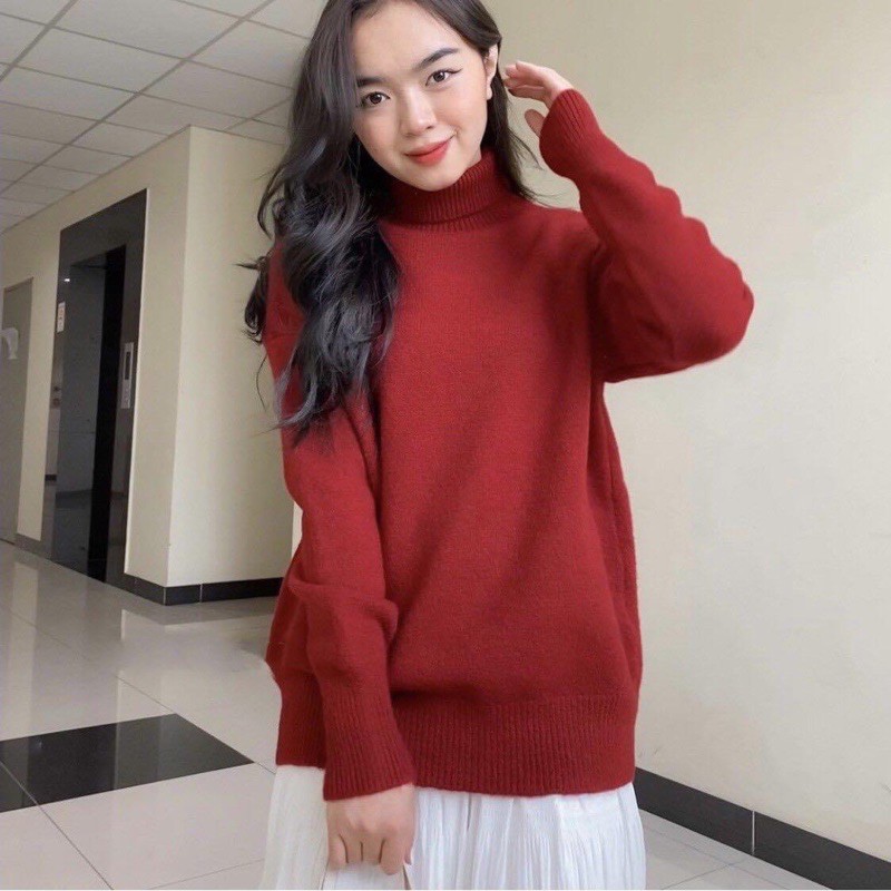 Áo len cổ lọ áo len siêu dày ấm