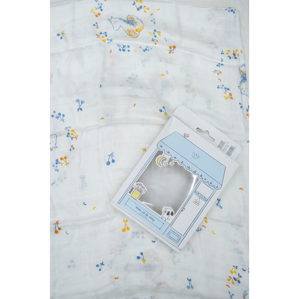 NOUS Khăn tắm xô 1 lớp - hộp vải sợi tre cao cấp BAMBOO cho bé