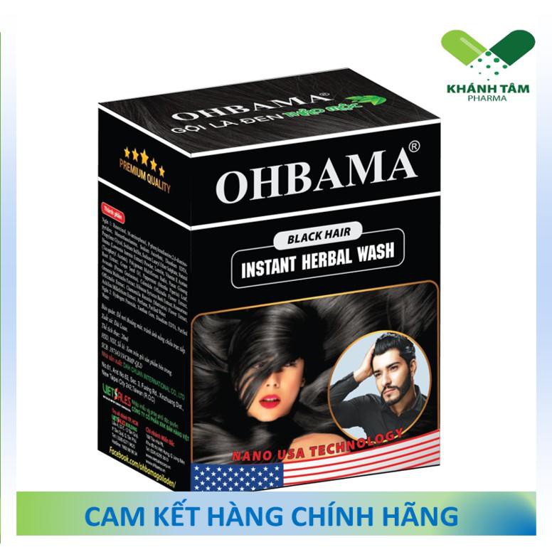 ! [Mẫu mới] Dầu gội nhuộm tóc GỘI LÀ ĐEN OHBAMA / OBAMA [Gói 20ml]