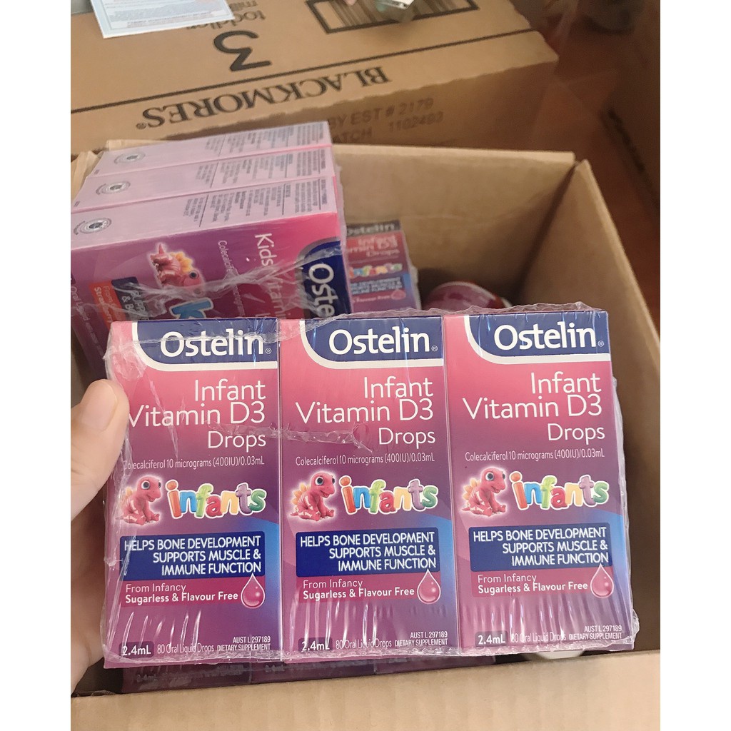 Ostelin Infant Drops, Vitamin D3 dạng nhỏ giọt cho bé từ sơ sinh, 2,4ml