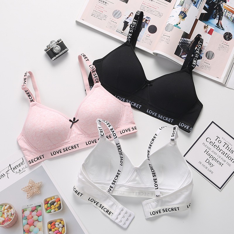 Áo Bra bralette áo lót ngực nữ sinh nữ sinh Love Secret mút mỏng mềm chất cotton mát ôm ngực