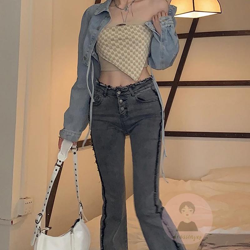 DRE-Women Triangle Tube Tops, Summer Strapless Printed Boat Neck Patchwork Tube Tops