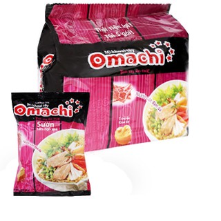 | Hàng Có Sẵn | Bịch 5 Gói Mì Tôm Omachi Xốt Bò Hầm - Sườn Hầm 80g