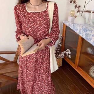 Đầm hoa nhí vintage siêu xinh cho nàng