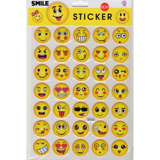 01 Tờ Sticker Emoji Cảm Xúc Trang Trí Sổ Sách Độc Đáo