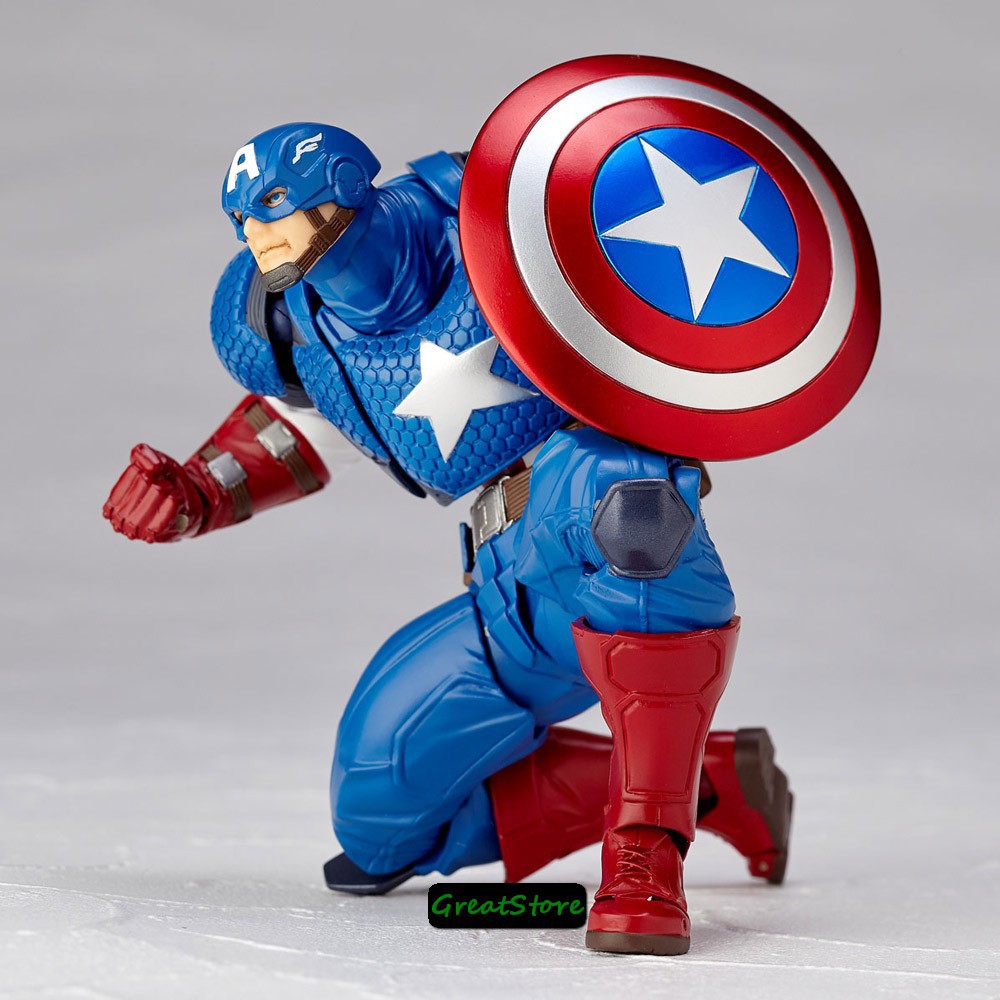 ( CHẤT, HÀNG CÓ SẴN ) MÔ HÌNH NHÂN VẬT CAPTAIN AMERICA ĐỘI TRƯỞNG YAMAGUCHI AVENGERS FIGMA CỬ ĐỘNG ĐƯỢC