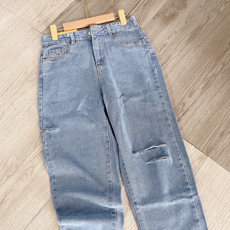 Quần Bò Baggy Rách 3 vạch