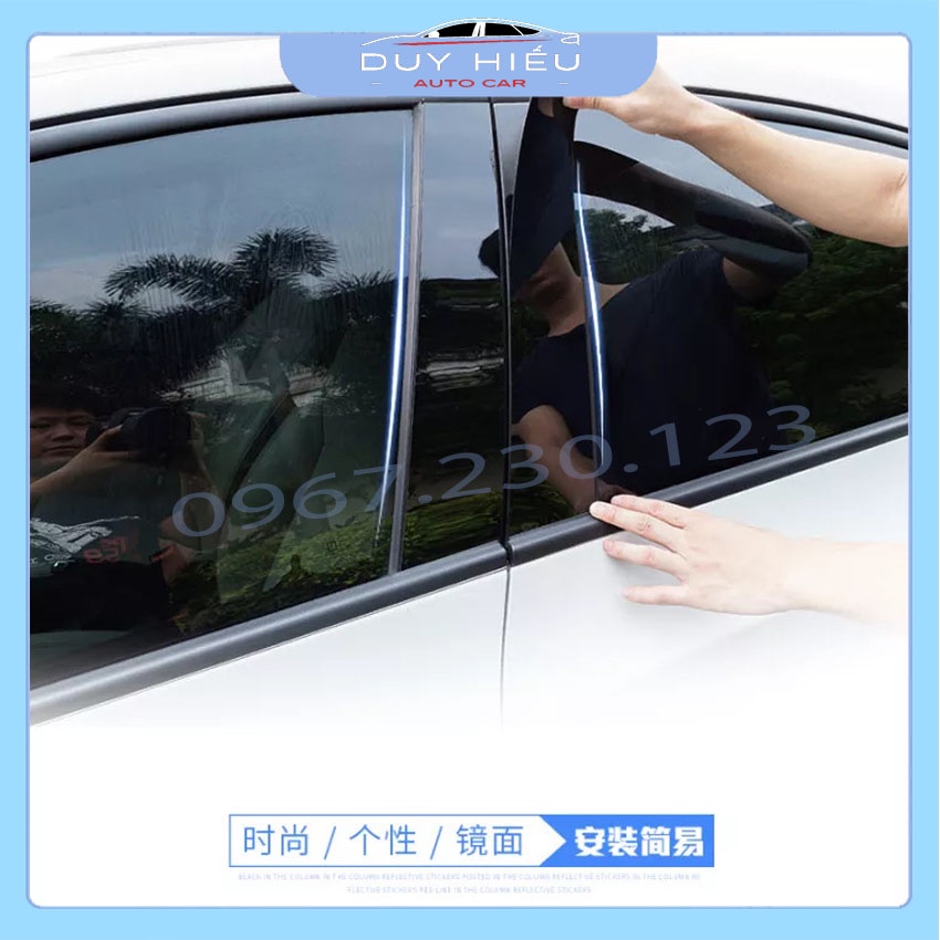 Ốp bóng trụ Hyudai Accent hàng tráng gương đen bóng đẹp cho form 2018-2021