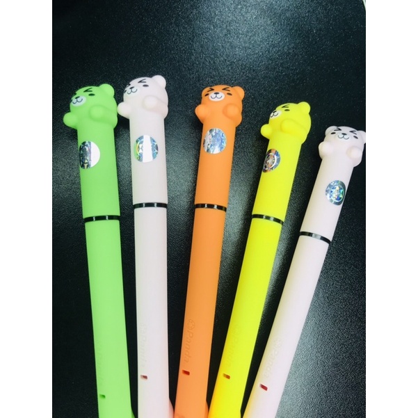 Bút Hoàng Ngọc mã gấu panda cho HS tiểu học ngòi kín êm trơn dễ viết tặng kèm 1 ống mực xoá được