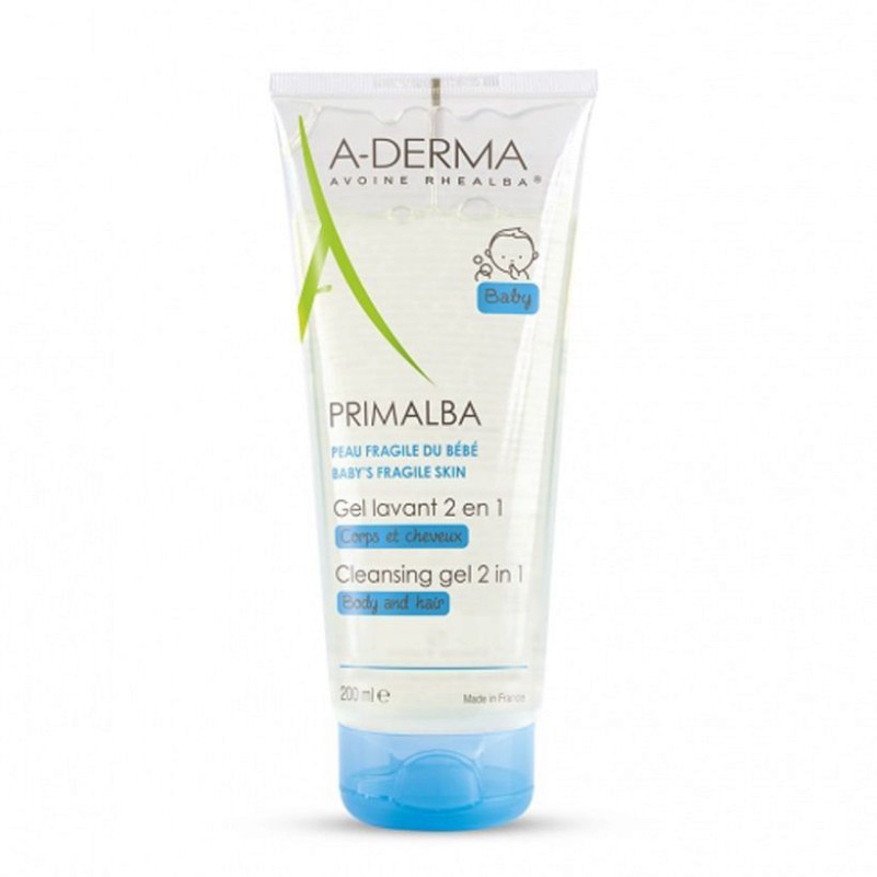 [CHÍNH HÃNG] A Derma Gel Tắm Toàn Thân Dịu Nhẹ Cho Bé A-Derma Primalba Gentle Cleansing 200ml