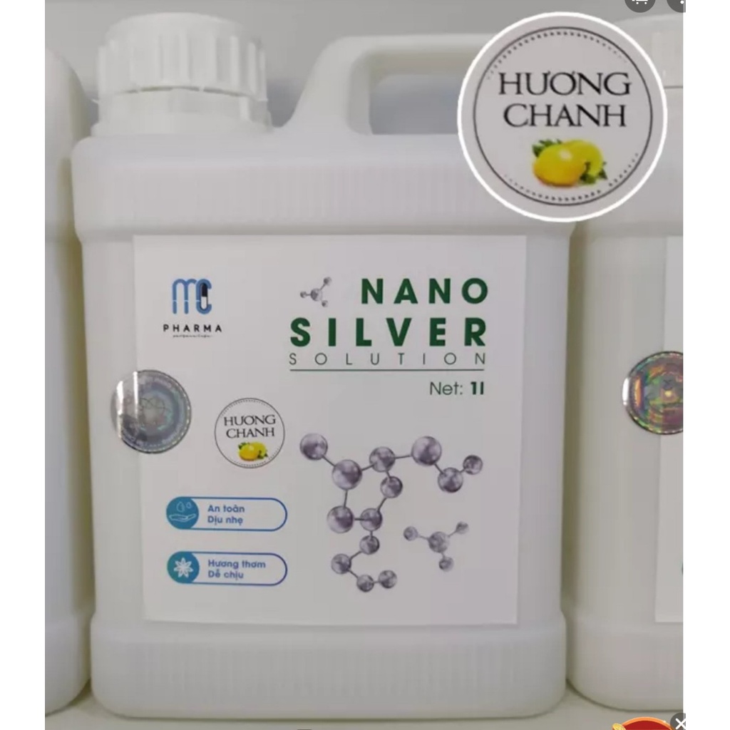 Dung dịch Nano bạc khử khuẩn MC Pharma chính hãng ( hương chanh ) dùng cho máy phun diệt khuẩn ô tô, phòng ở hiệu quả