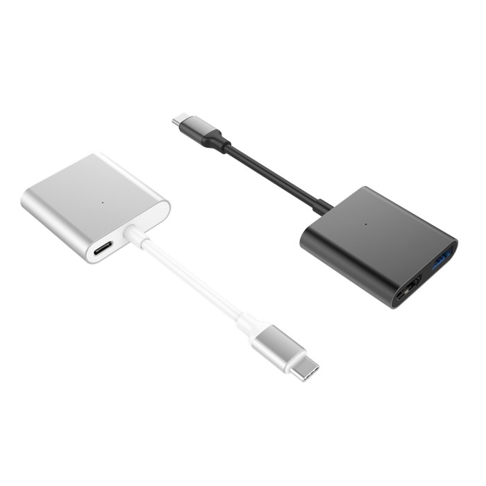 Cổng chuyển USB-C to HDMI/USB 3.1/USB-C Hyperdrive 4K HDMI 3-in-1 - Hàng Chính Hãng - Hàng Chính Hãng
