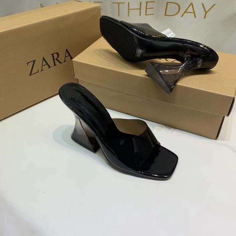 Guốc loe zara quai mica fullbox