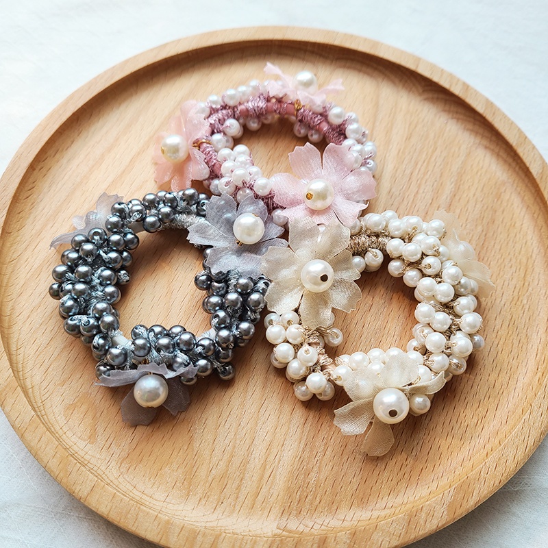 Dây Buộc Tóc Đính Hạt Ngọc Trai Nhân Tạo Giá Đỡ