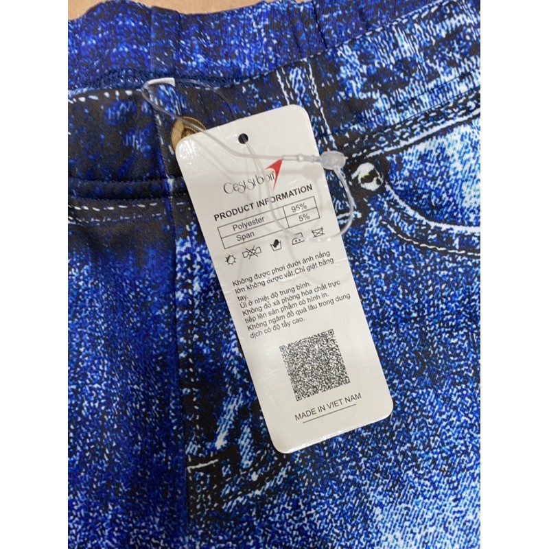 Quần legging giả jean form ôm thun dày dặn co dãn nhiều vnxk xuất nhật skinny pants