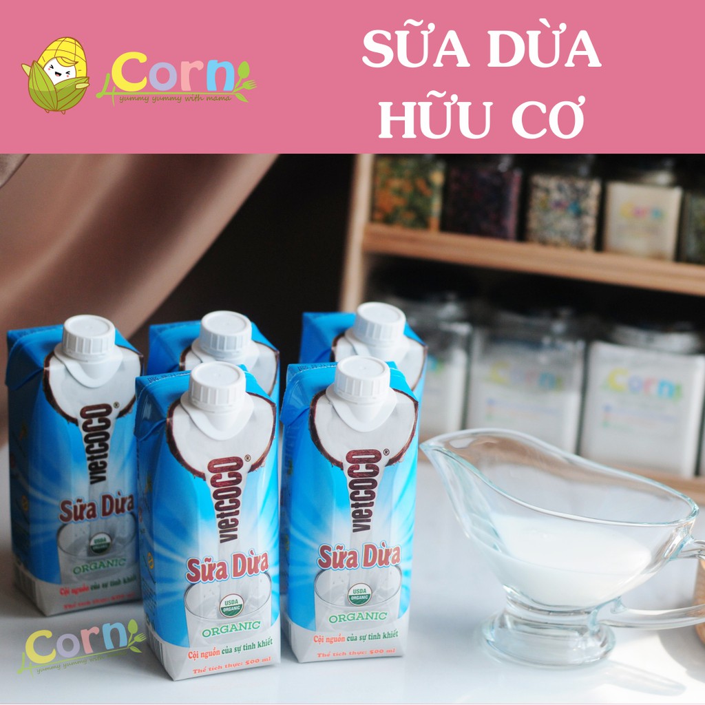 Sữa dừa organic Vietcoco 500ml - cho bé 12m+