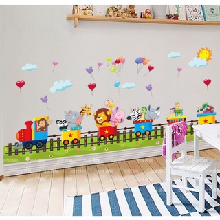 Decal trang trí tường - Xe lửa thú vui chơi