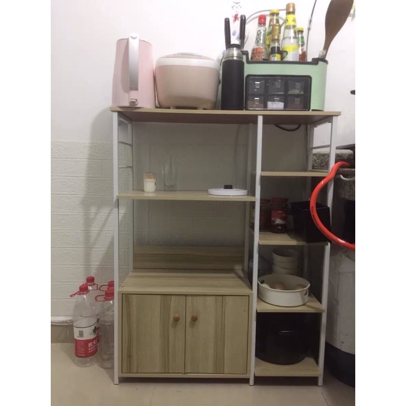 [Giá xưởng] Kệ bếp, kệ lò vi sóng đa năng LCI-4584T (80*100*30cm),Gỗ MDF dày 12mm chống thấm,chân thép hộp sơn tĩnh điện | BigBuy360 - bigbuy360.vn