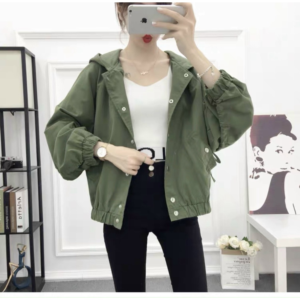 Áo Khoác Kaki Nữ Có Dây  Rút Eo Đẹp Xinh Lung Linh